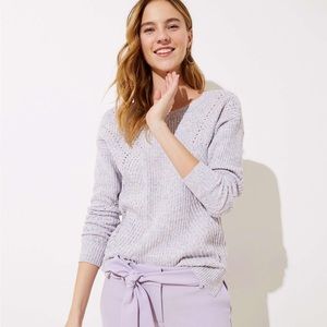 Loft Geo Pointelle Sweater